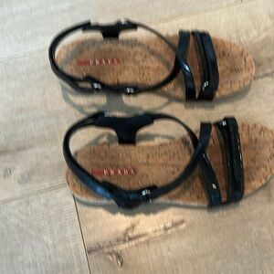 Black Prada sandals